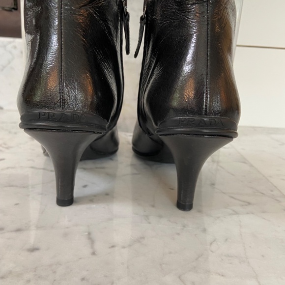 prada patent black ankle  bootie - Picture 2 of 5